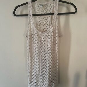 Pretty Rebellious Knit Net Tank Top 
Perfect with bralette underneath W Small
